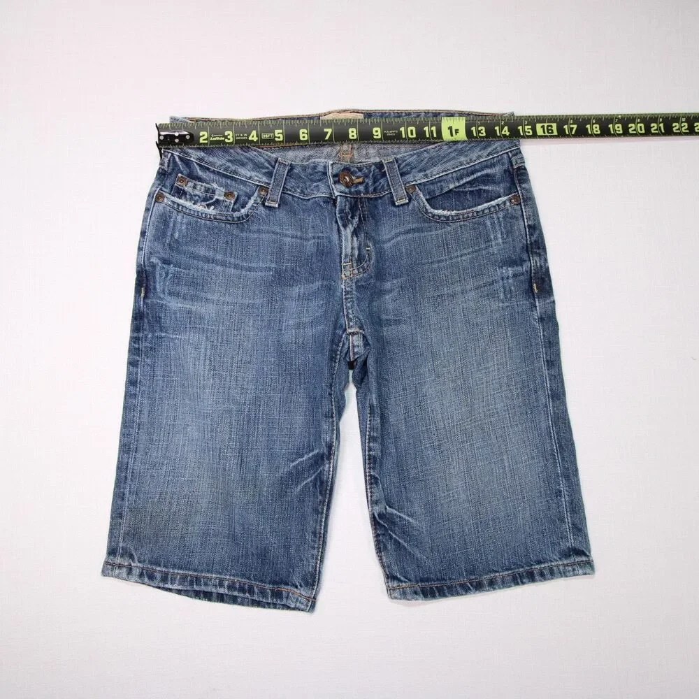 BKE Denim Medium Wash Blue Jean Bermuda Shorts Women's Size 27